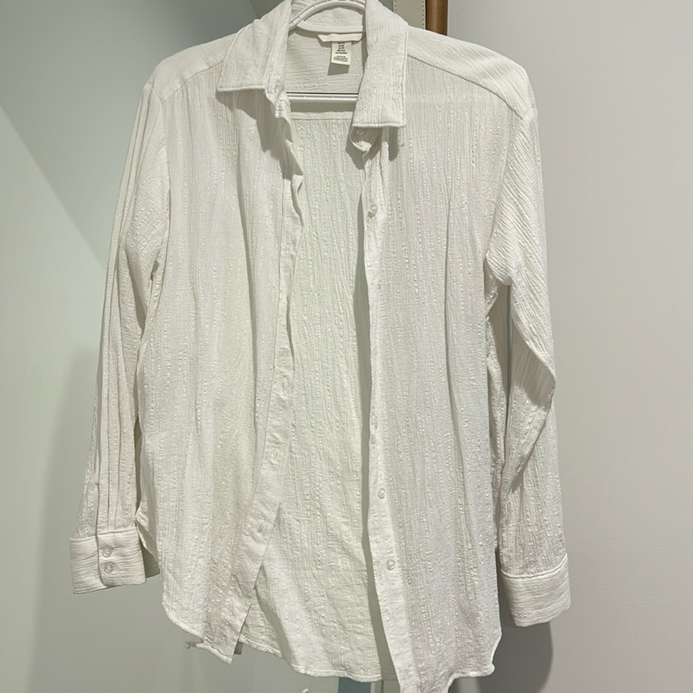 EUC Crepe Dress shirt XS H&M
